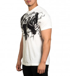 Футболка муж. Affliction CROWS WHITE