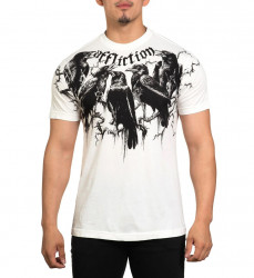 Футболка муж. Affliction CROWS WHITE