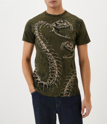 Футболка муж. Affliction SKELETAL GREEN
