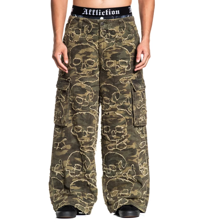 Джинсы муж. Affliction SKULL CAMO
