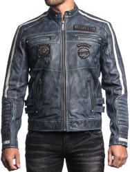 Куртка кожаная Affliction муж. VELOCITY LEATHER JACKET