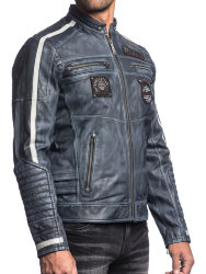 Куртка кожаная Affliction муж. VELOCITY LEATHER JACKET