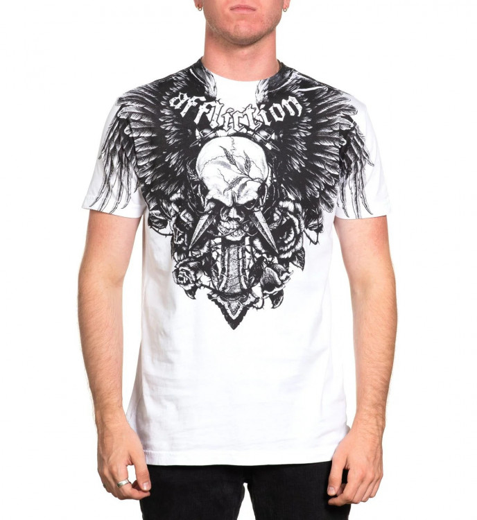 Футболка муж. Affliction CROSSED OVER WHITE