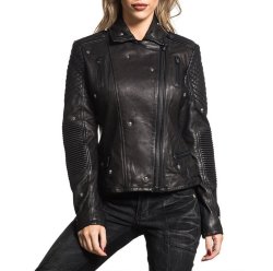 Куртка кожа жен. Affliction SKULLHEAD LEATHER JACKET