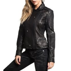 Куртка кожа жен. Affliction SKULLHEAD LEATHER JACKET
