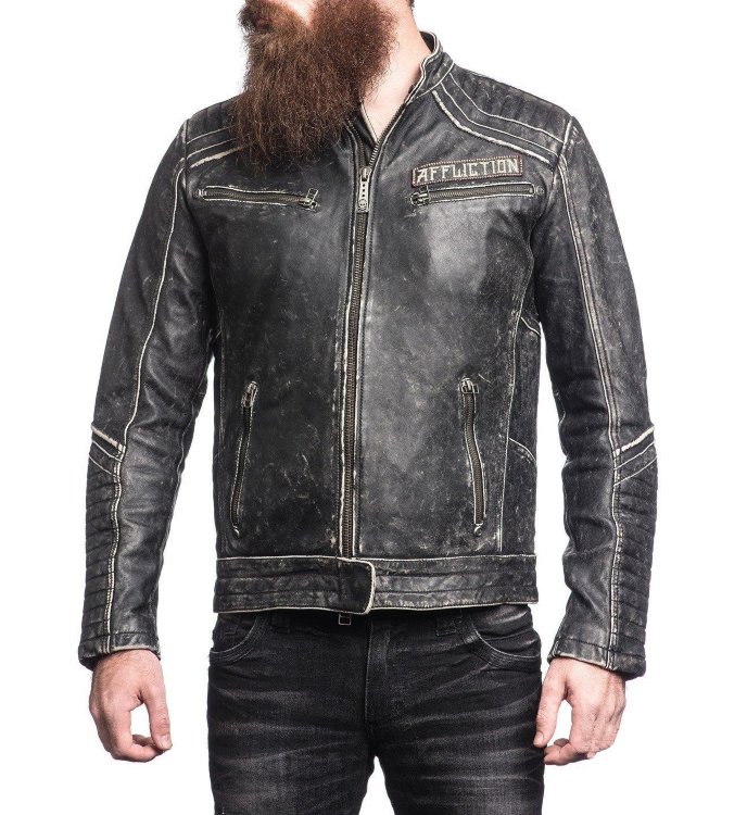Куртка кожа. Affliction RIDERS LEATHER JACKET