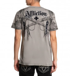 Футболка муж. Affliction INDIAN CHIEF SILVER