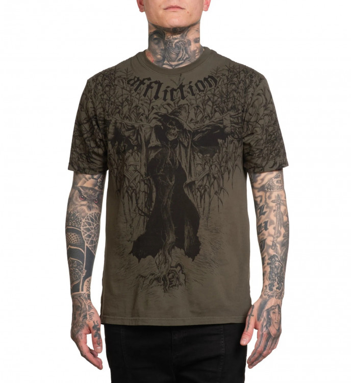 Футболка муж. Affliction SCARECROW GREEN