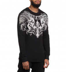 Пуловер муж. Affliction WINGED UP BLACK