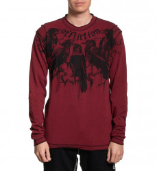 Лонгслив двусторонний муж. Affliction CROWS