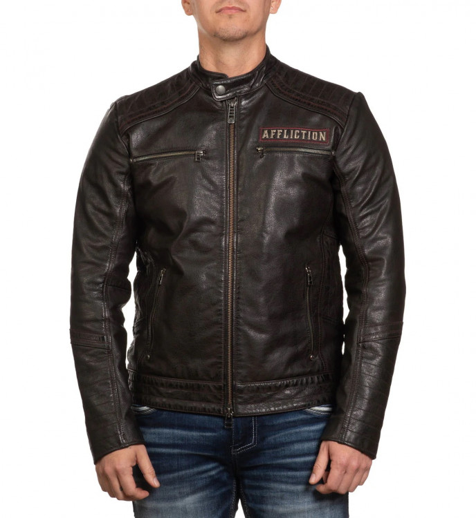 Куртка кожа Affliction муж. RENEGADE RIDERS JACKET