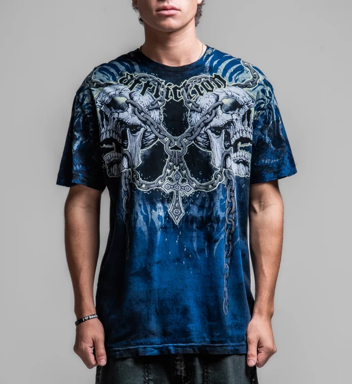 Футболка муж. Affliction DECIMINATION BLUE