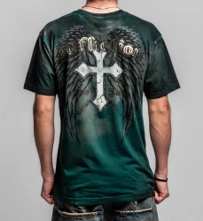 Футболка муж. Affliction LIVE FAST GREEN
