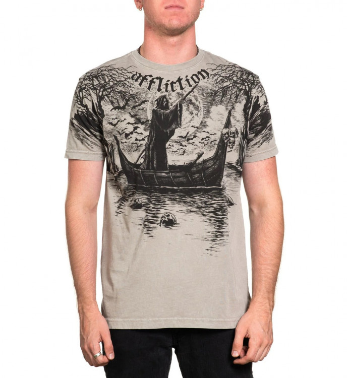 Футболка муж. Affliction RIVER STYX GREY